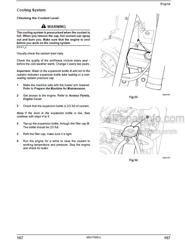 Photo 7 - JCB 1CXWS 1CXT Tier 3 Operators Manual Backhoe Loader 9821-7600