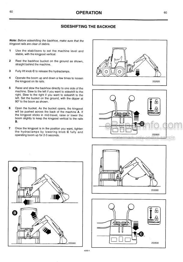 Photo 12 - JCB 1CX Operators Handbook Backhoe Loader 4200