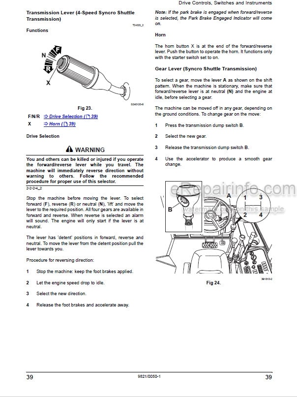 Photo 6 - JCB 2DX BS III Operators Manual Backhoe Loader 9821-68501-2