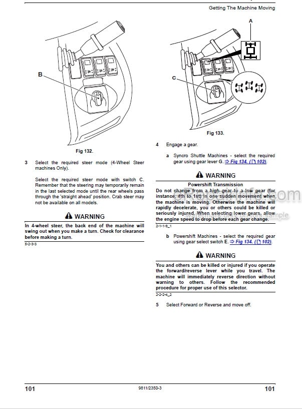 Photo 3 - JCB 3CX 4CX Easy Controls Operators Manual Backhoe Loader 9811-2350