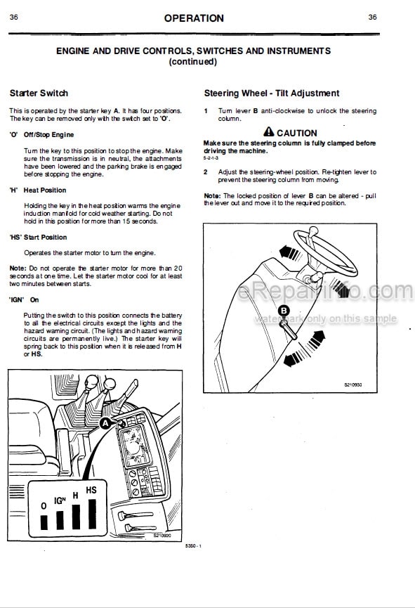 Photo 2 - JCB 3CX 4CX Operators Handbook Backhoe Loader 9801 5350