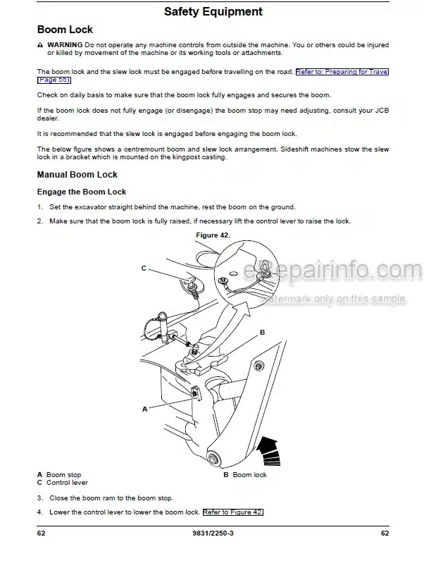 Photo 7 - JCB 3CX 4CX Operators Manual Backhoe Loader 9811-1720