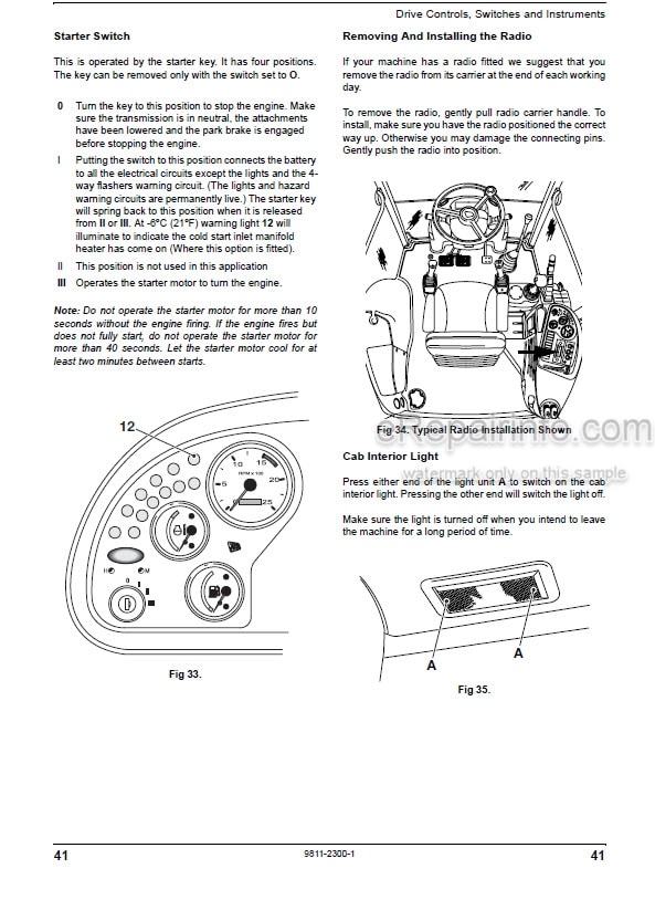 Photo 7 - JCB 3CX 4CX Operators Manual Backhoe Loader 9831-8750