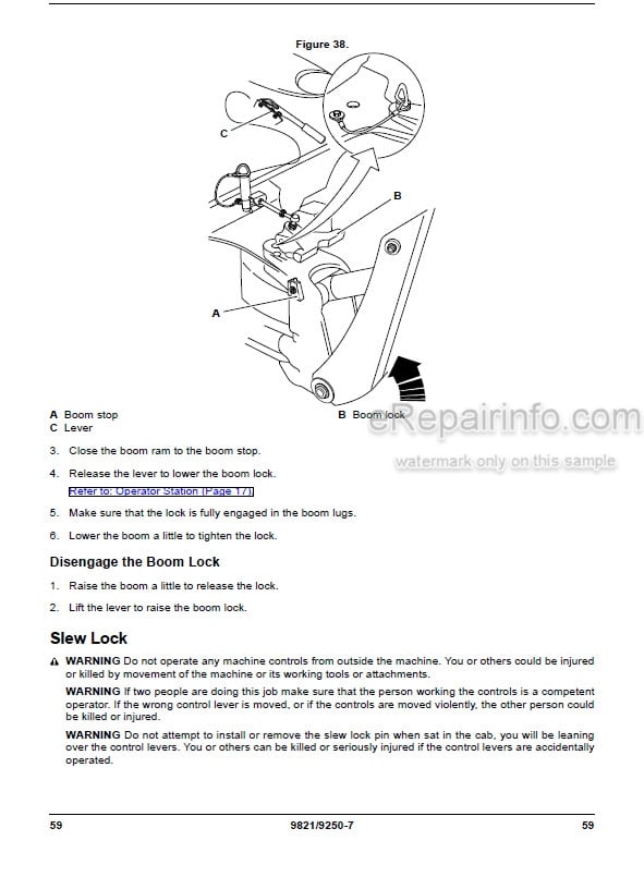 Photo 6 - JCB 3CX Operators Manual Backhoe Loader 9821-9850