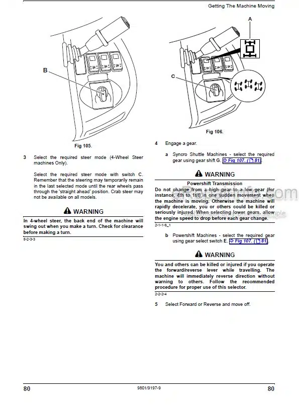 Photo 6 - JCB 3C 3D MK III Operators Manual Backhoe Loader 9801-3600S