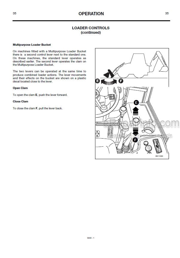Photo 8 - JCB 3C Plus Operators Manual Backhoe Loader 9300
