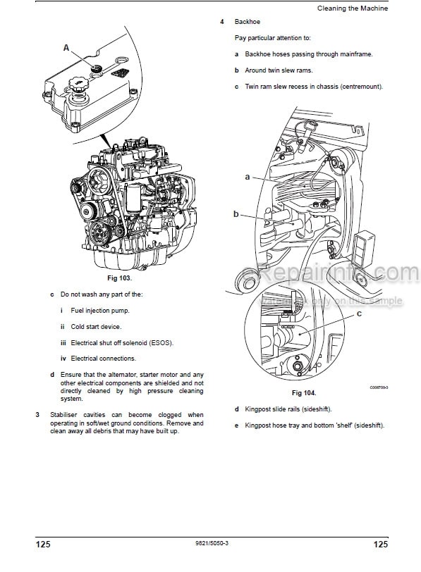 Photo 7 - JCB 3DX 4DX Xtra Super EcoMax Engine Operators Manual Backhoe Loader 9821-0000