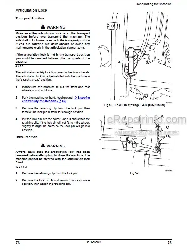Photo 7 - JCB 406 408 Operators Handbook Wheel Loader 9801-7680