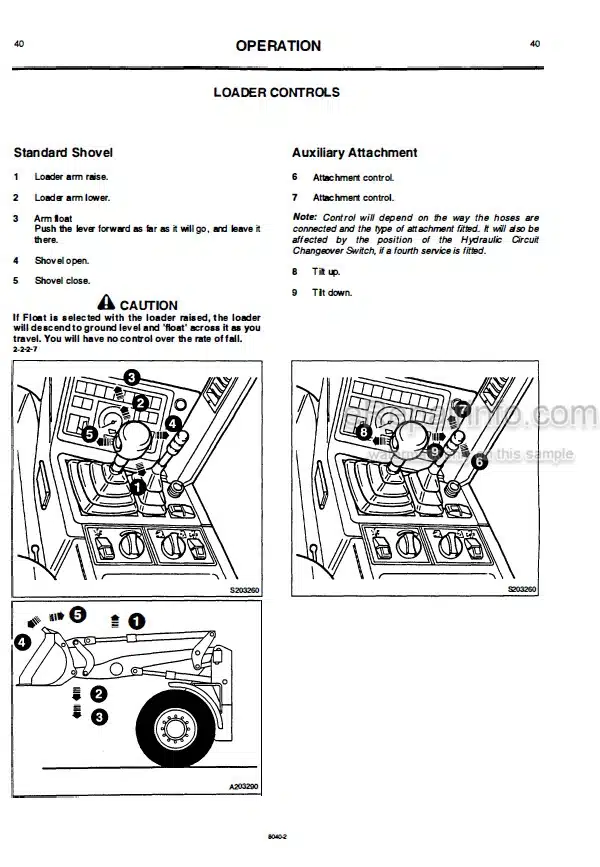 Photo 7 - JCB 411 412S 414S 416 416S Tier 3 Operators Manual Wheel Loader 9811-6950