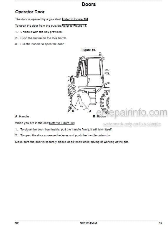 Photo 7 - JCB 422ZX Operators Manual Wheel Loader 9821-1850