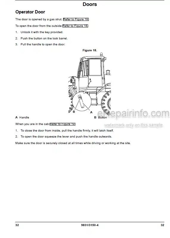 Photo 6 - JCB 422ZX Operators Manual Wheel Loader 9831-3150