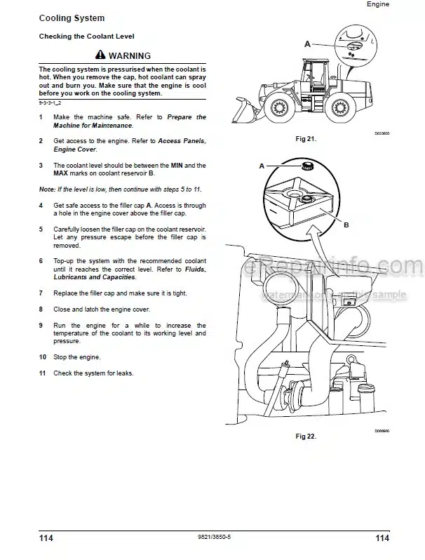 Photo 8 - JCB 432ZX Operators Manual Wheel Loader 9831-3850-5