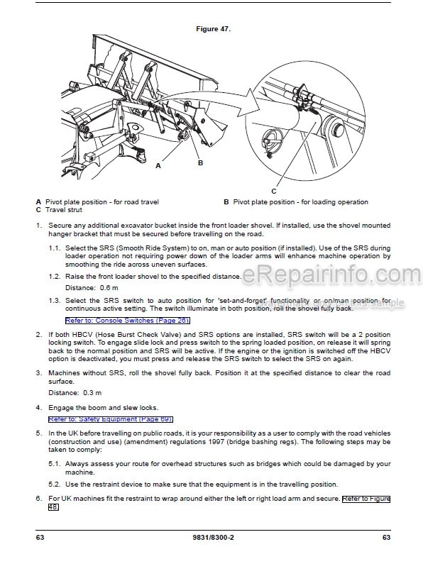 Photo 9 - JCB 4CX 5CX Wastemaster ECO Operators Manual Backhoe Loader 9831-8300