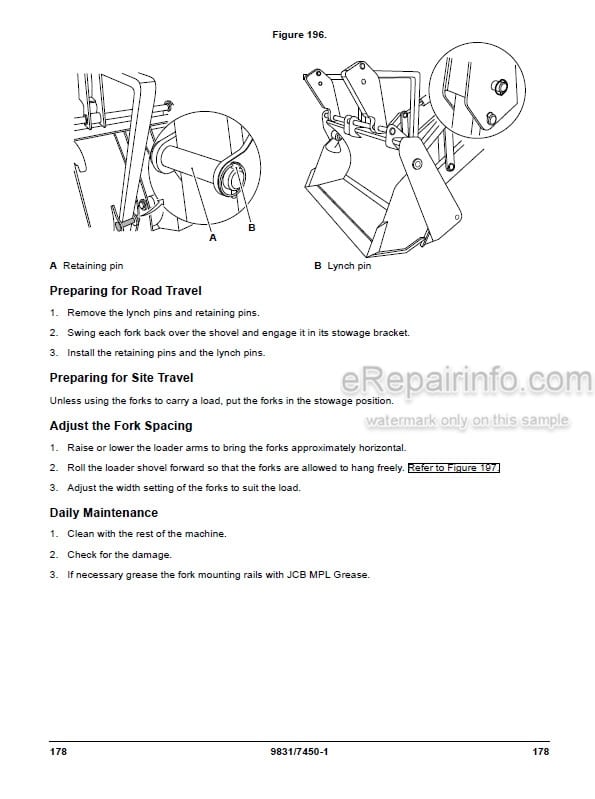 Photo 7 - JCB 4CX Pilingmaster Operators Manual Backhoe Loader 9831-7450
