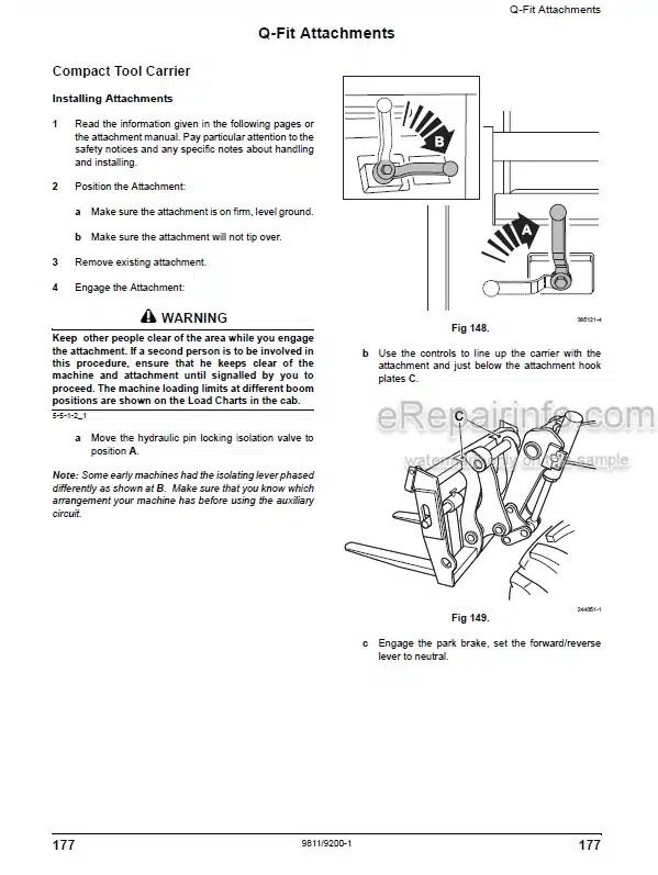 Photo 7 - JCB 520-40 Loadall Operators Manual Telescopic Handler