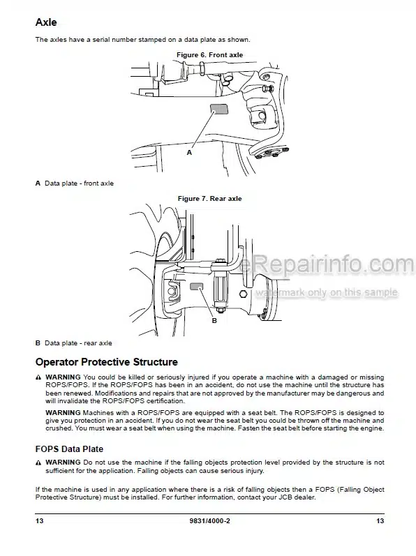 Photo 6 - JCB 712 716 Operator Handbook Articulated Dump Truck 9801-7140