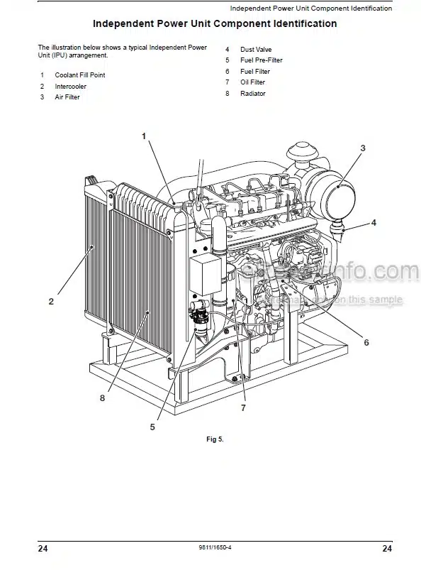 Photo 5 - JCB Dieselmax 444 448 T3 SE Operators Manual Engine 9811-1650