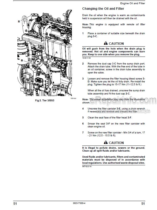 Photo 4 - JCB Dieselmax 672 Tier 2 3 BS3 And Stage Operators Manual Engine 9821-7300