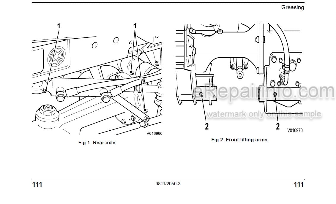 Photo 2 - JCB FM30 Operators Manual Front Mower 9811-2050