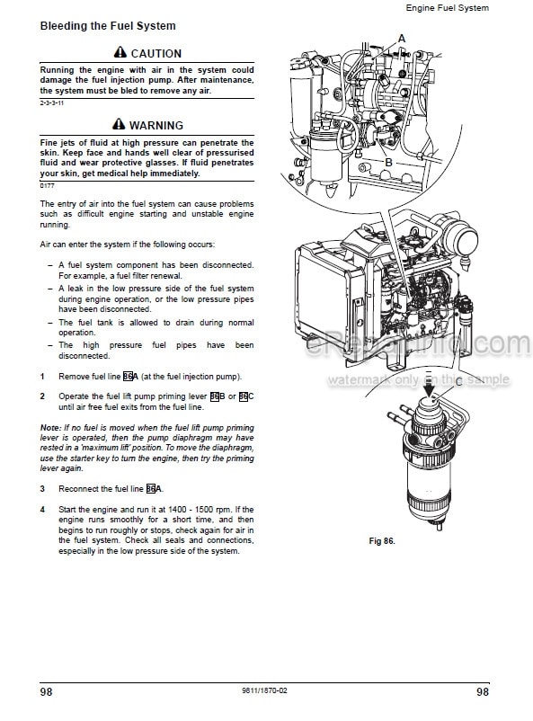 Photo 7 - JCB G50R G80R G55X G55QX G66X G66QX G88X G88QX G110X G110QX G120X G120QX Operators Manual Generator 9811-1870