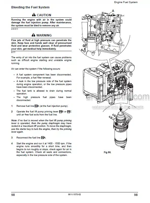 Photo 3 - JCB G50R G80R G55X G55QX G66X G66QX G88X G88QX G110X G110QX G120X G120QX Operators Manual Generator 9811-1870