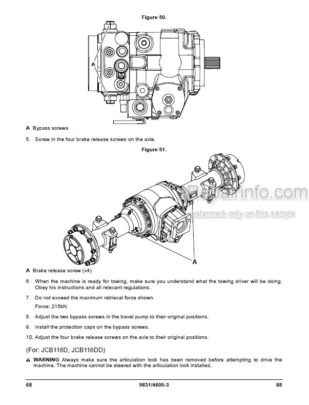 Photo 7 - JCB FM30 Operators Manual Front Mower 9811-2050