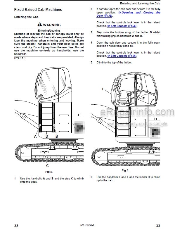Photo 7 - JCB JS85 Operators Manual Excavator 9821-7100