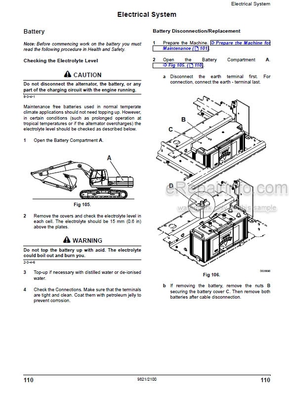 Photo 6 - JCB JS85 Operators Manual Excavator 9821-7100