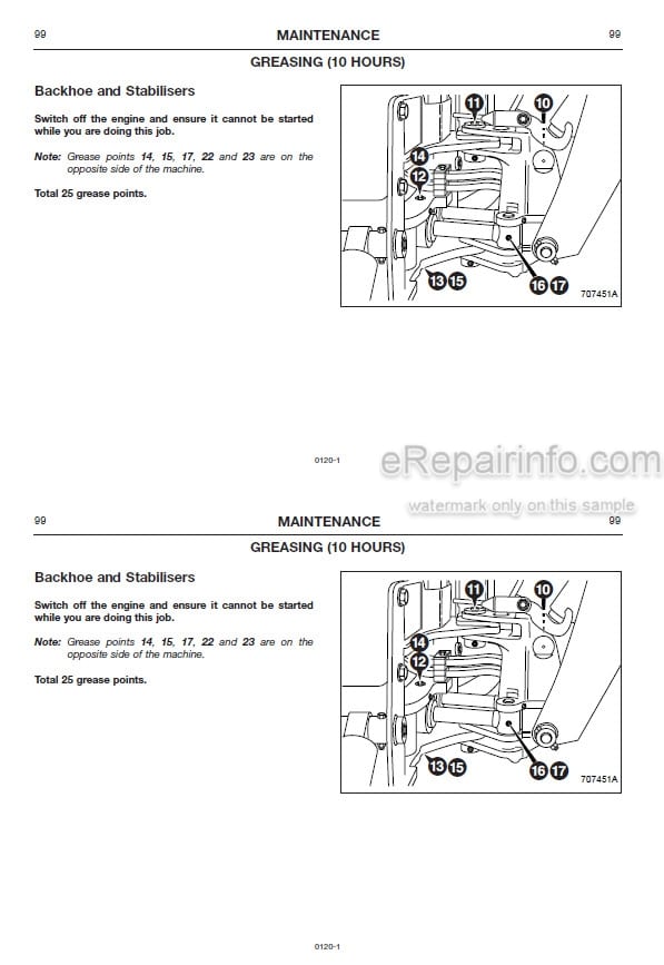 Photo 8 - JCB Mini CX Operators Manual Backhoe Loader 0120