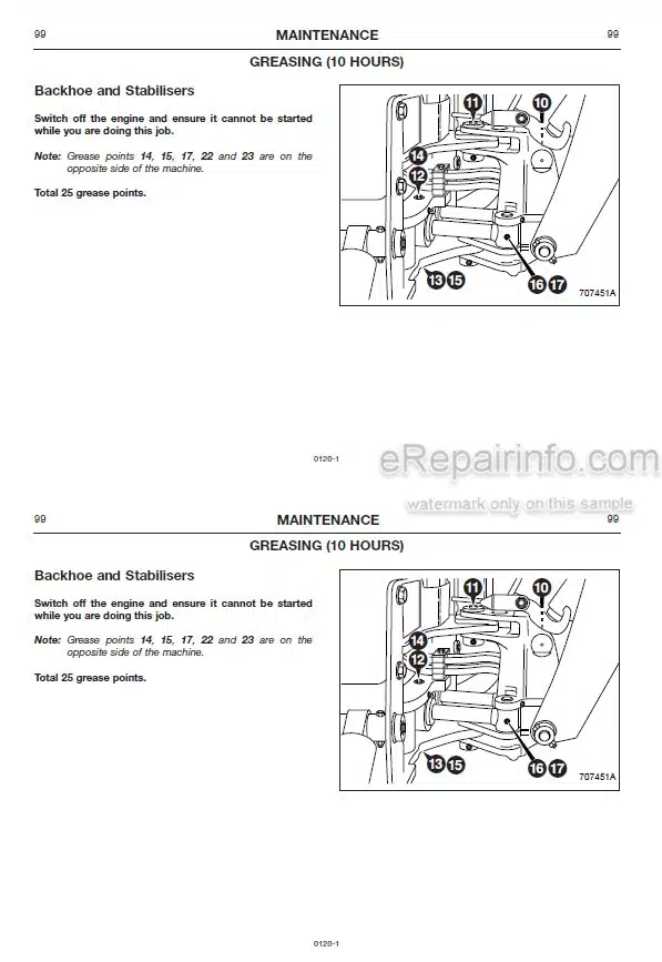 Photo 7 - JCB Mini CX Operators Manual Backhoe Loader 0120