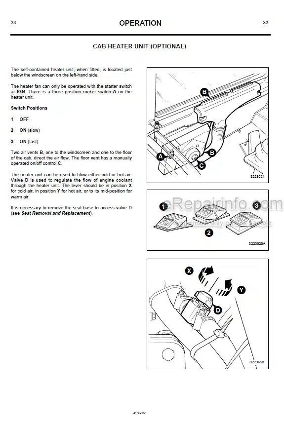 Photo 6 - JCB Robot 190 190HF 1110 1110HF Operators Manual Skid Steer Loader 4320