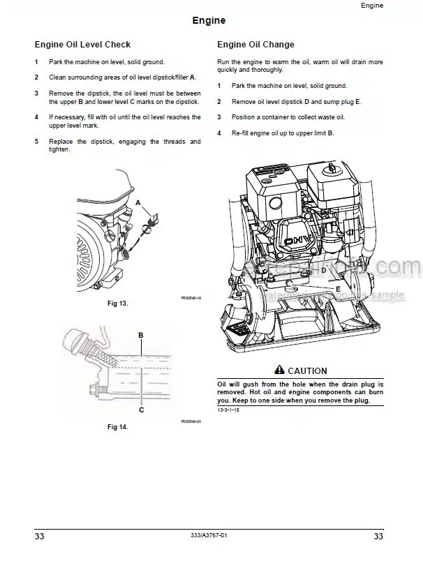 Photo 2 - JCB SE10-35 SE20-50 Operators Manual Plate Compactor 333-A3767-01