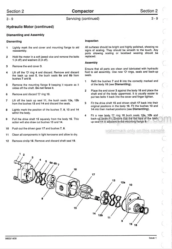 Photo 1 - JCB Service Manual Attachments 9803-1400