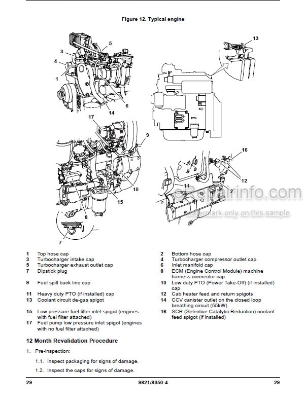 Photo 3 - JCB T4F 444 448 4 Cyl Operators Manual Engine 9821-8050