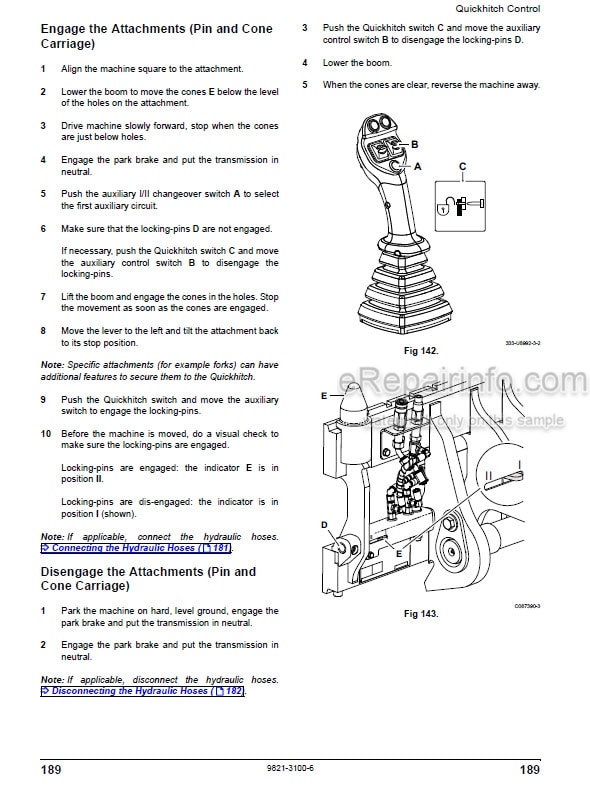 Photo 8 - JCB TM320 TM320S TM320WM Operators Manual Loader 9821-3100-6