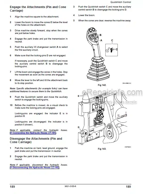 Photo 2 - JCB TM320 TM320S TM320WM Operators Manual Loader 9821-3100-6