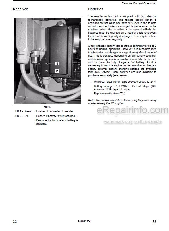 Photo 2 - JCB VM1500M VM1500F Operators Manual Vibratory Roller 9811-9250