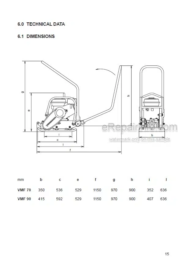 Photo 1 - JCB Vibromax VMF70 VMF90 Instruction Manual Vibrating Plate 06027-28135A