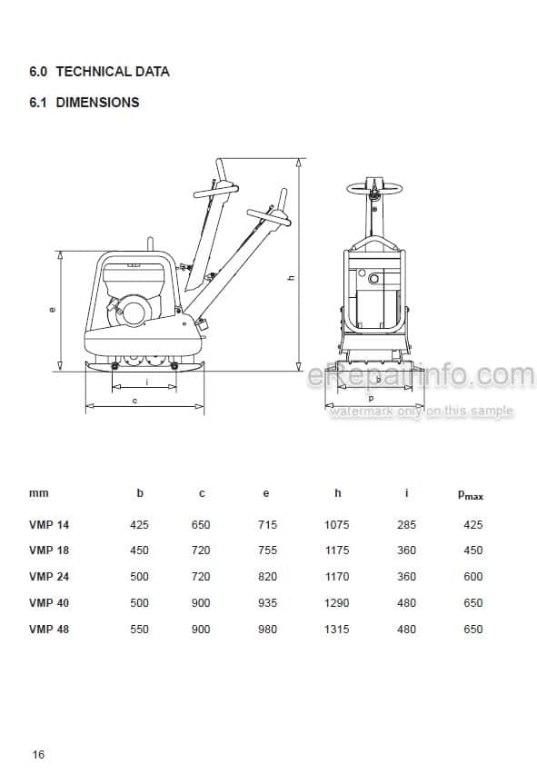 Photo 6 - JCB Vibromax VMP64 Instruction Manual Vibrating Plate 05450-28135