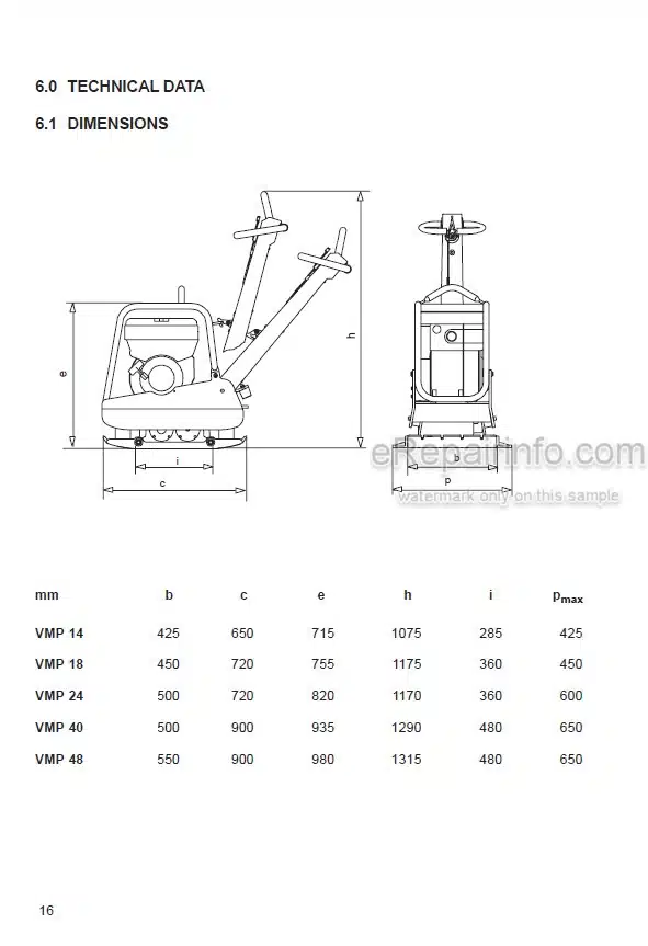 Photo 1 - JCB Vibromax VMP14 VMP48 Instruction Manual Vibrating Plate 05412-28135