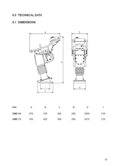 Photo 2 - JCB Vibromax VMR60 VMR75 Instruction Manual Powered Tamper 05101-28135B