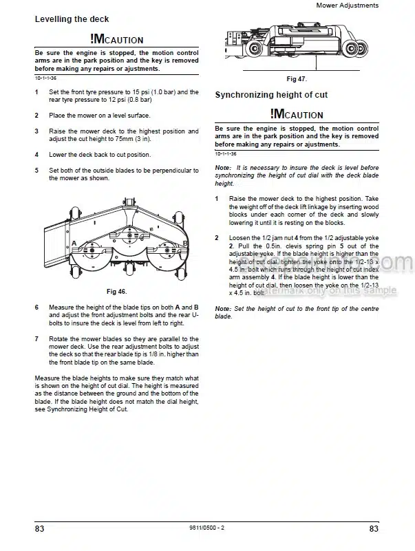 Photo 5 - JCB ZT20D Grasscutter Operators Manual Front Mower 9811-0500