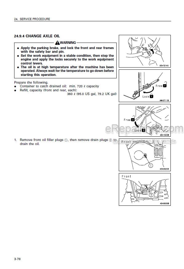 Photo 6 - Komatsu Avance WB91R-2 WB93R-2 Operation And Maintenance Manual Backhoe Loader WEAM002303