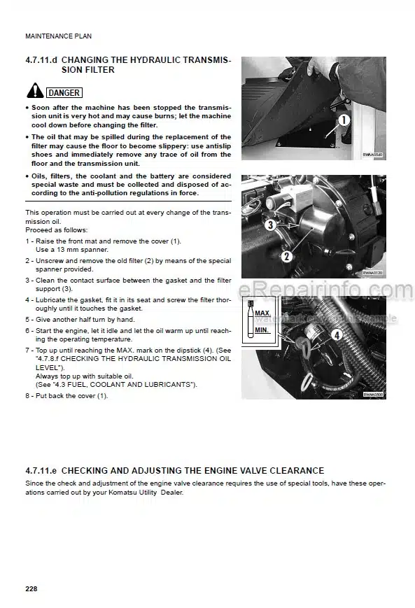 Photo 8 - Komatsu Avance WB97R-2 Operation And Maintenance Manual Backhoe Loader WEAM000605