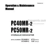 Photo 4 - Komatsu Galeo PC40MR-2 PC50MR-2 Operation And Maintenance Manual Hydraulic Excavator TEN00054-01