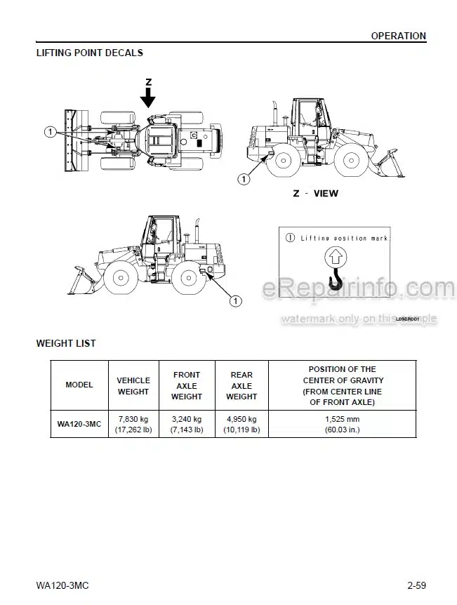 Photo 4 - Komatsu Avance Plus WA120-3 Operation And Maintenance Manual Wheel Loader CEAM007701