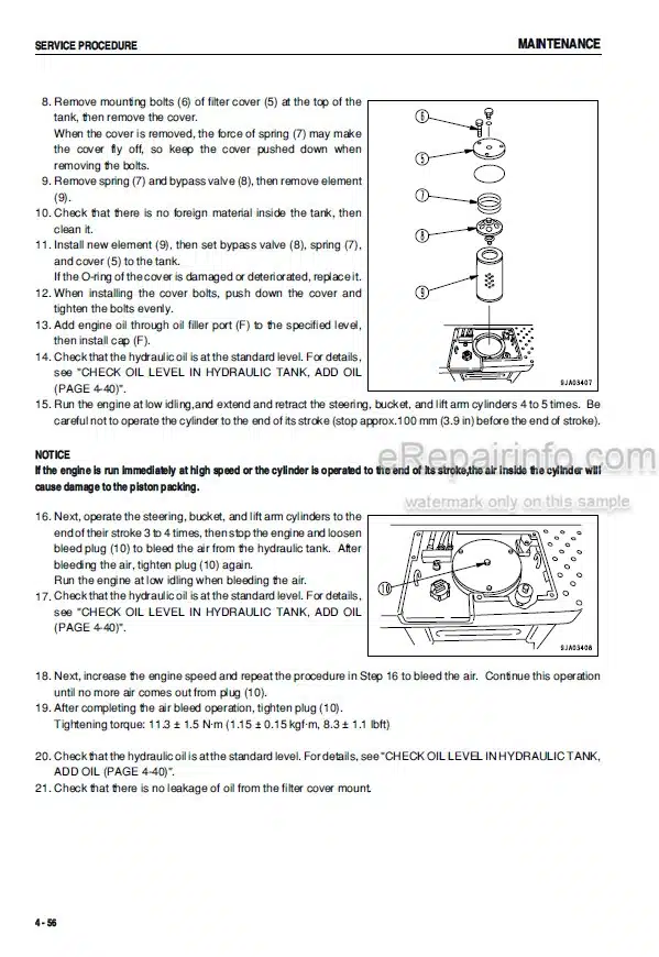 Photo 6 - Komatsu Avance WB97R-2 Operation And Maintenance Manual Backhoe Loader WEAM000605