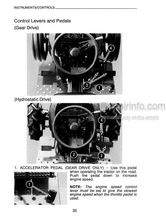 Photo 7 - Case IH 1120 Operators Manual Tractor 9-19560