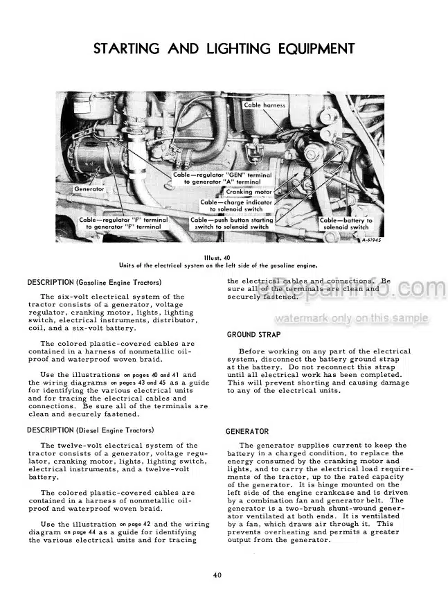 Photo 1 - Case IH 340 Operators Manual Tractor