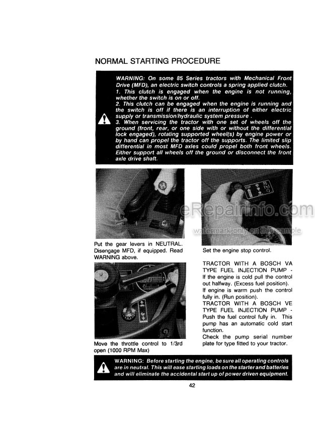Photo 7 - Case IH 385 Operators Manual Tractor